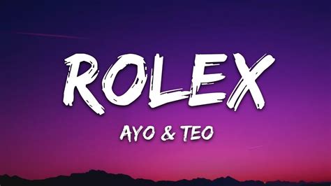 ayo teo rolex lyrics download|rollie lyrics song.